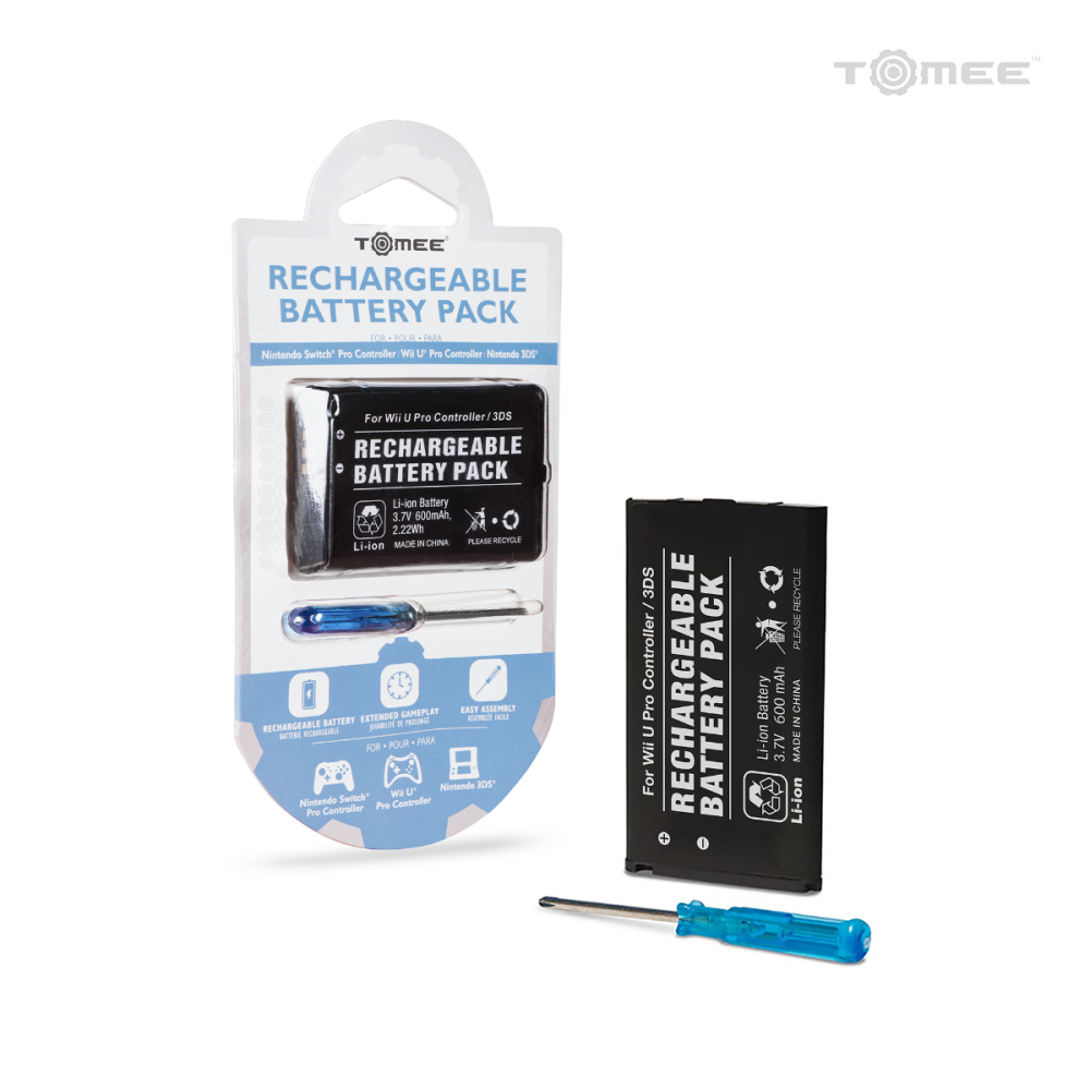 3DS/WIIU: RECHARGEABLE BATTERY PACK - TOMEE