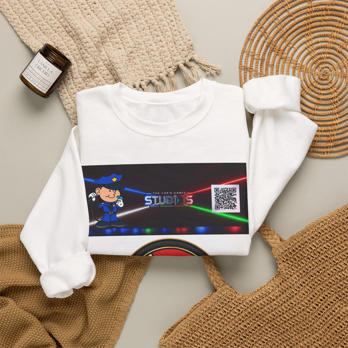 Cap’n Games Retro Arcade Crewneck Sweatshirt