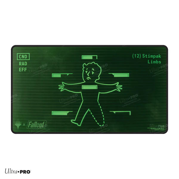 MISC: FALLOUT INVENTORY MANAGEMENT BLACK STITCHED PLAYMAT