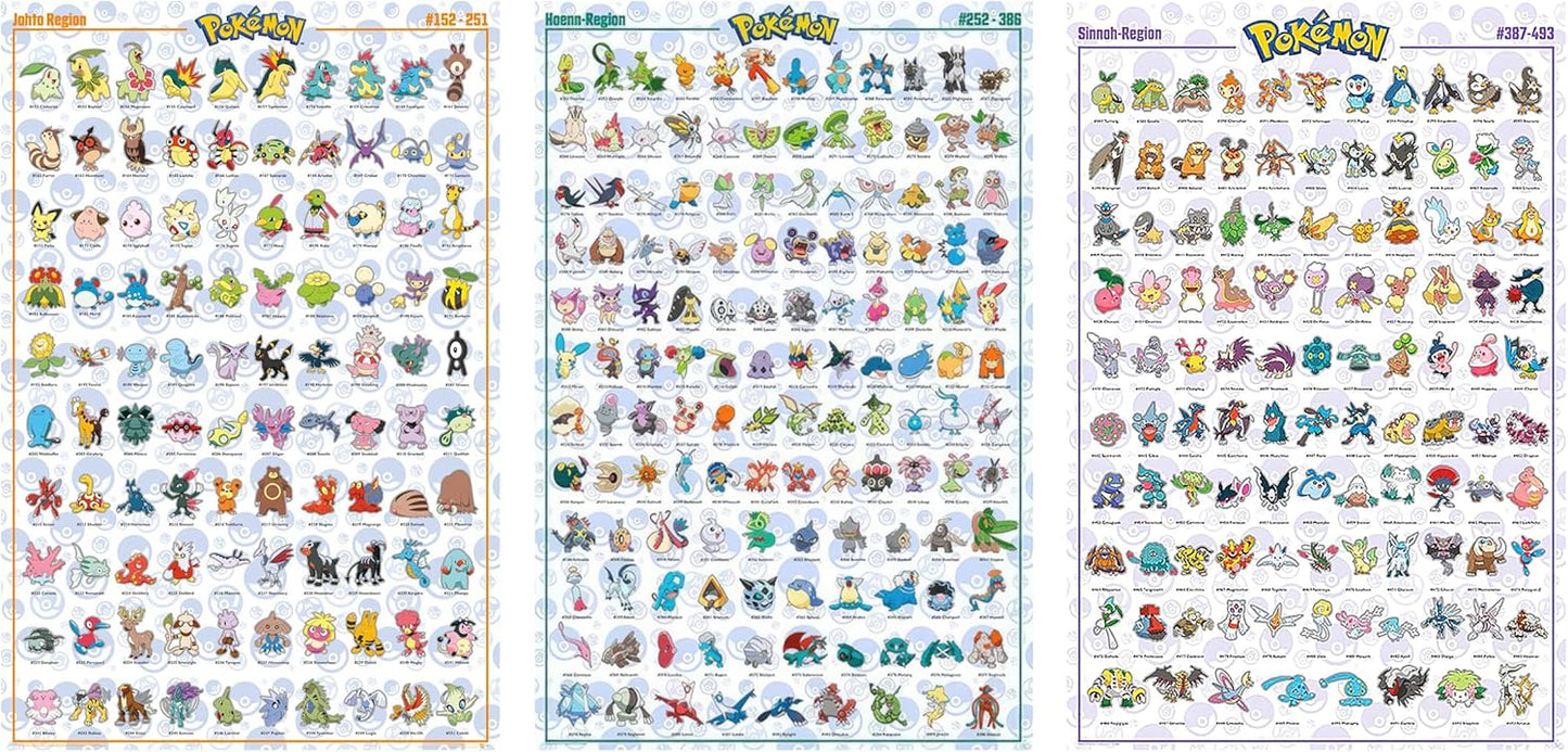 POKEDEX POSTERS - GENERATIONS 2-4