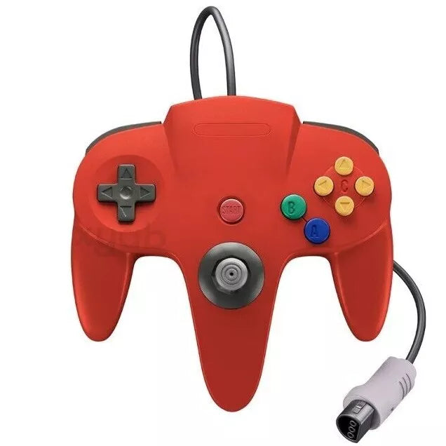 N64: WIRED CONTROLLER- RED