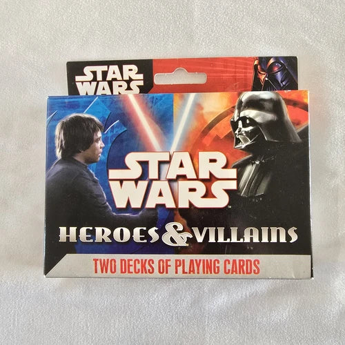 MISC: STAR WARS 2 DECK OF PLAYING CARDS LIGHT VS DARK SET