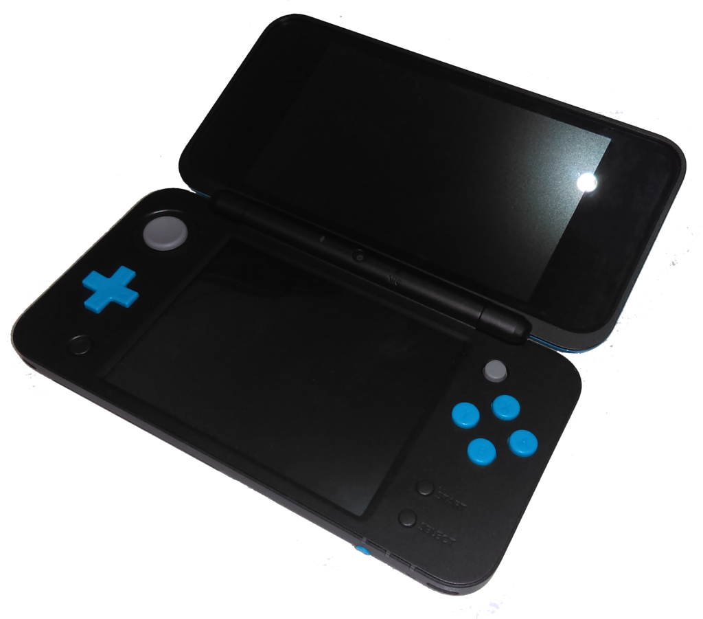 3DS: CONSOLE - NEW 2DS XL - BLACK/BLUE - W/O CHARGER (USED)