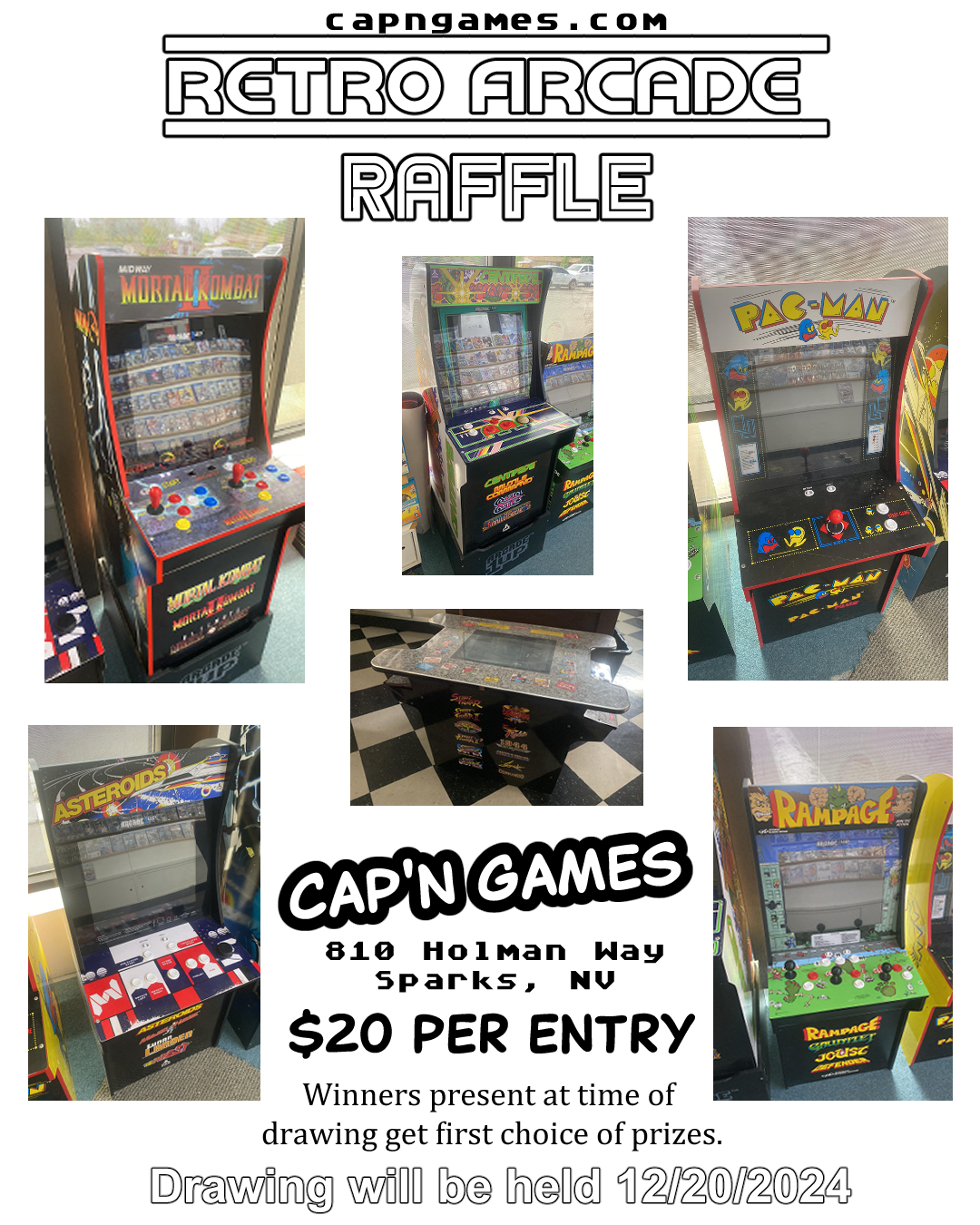 MISC: HOLIDAY RAFFLE 2024 - AN ARCADE FOR THE HOLIDAYS!